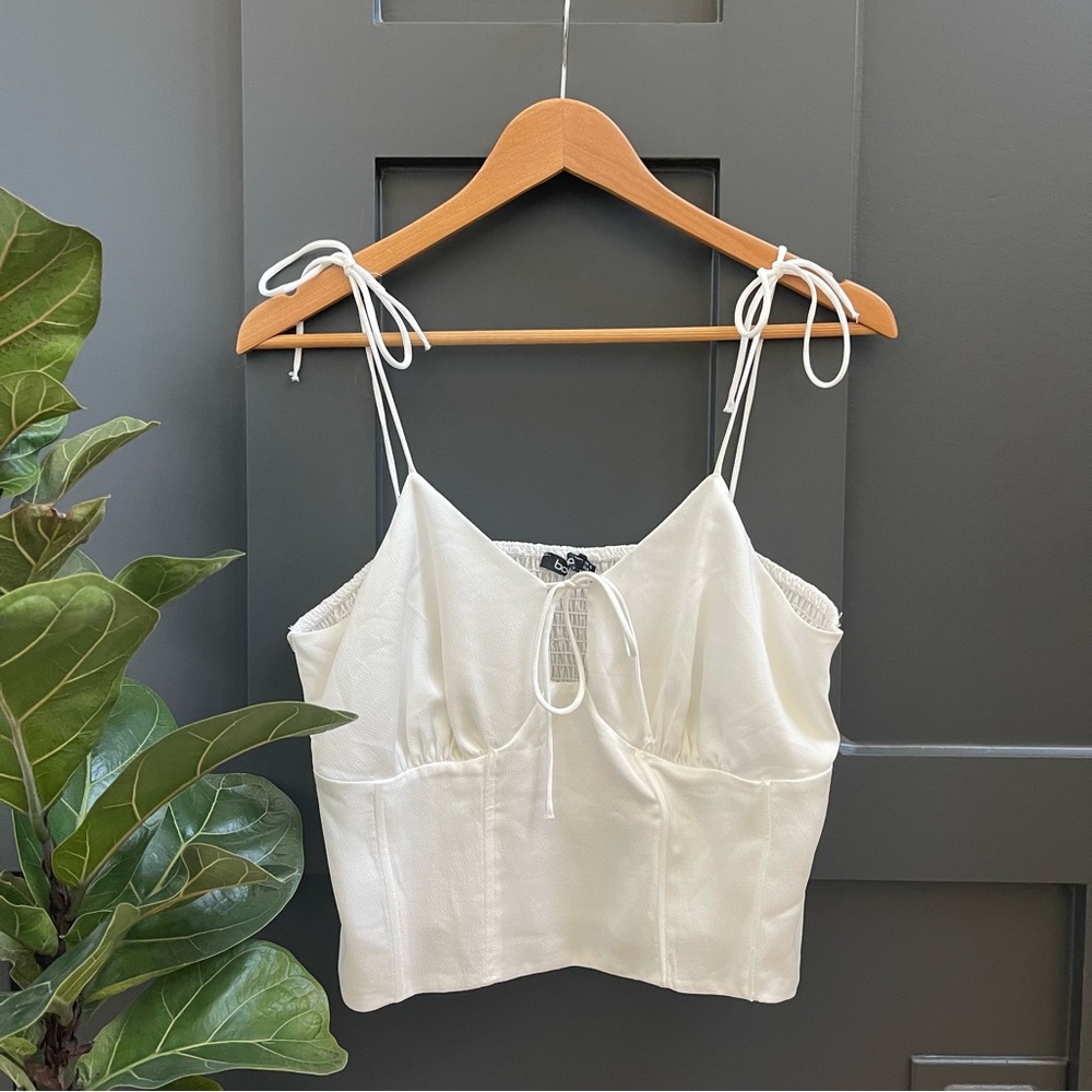 Boohoo Shoulder-Tie Top
